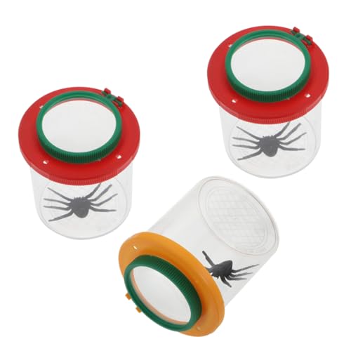 KICHOUSE 3Er-Box Lupenzylinder Outdoor Activity Toys Insektenbeobachtung spielsachen für Vogelnetz Fallen Fänger Zuschauer Kinderbetrachter ABS von KICHOUSE