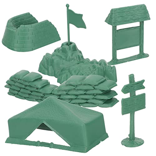 KICHOUSE 3Er-Pack Militärmodellspielzeug Tarnung Armeefahrzeugspielzeug Panzer Konstruktionsspielzeug Spielsets für Spielzeugfahrzeuge Bausteine Plastik Green von KICHOUSE