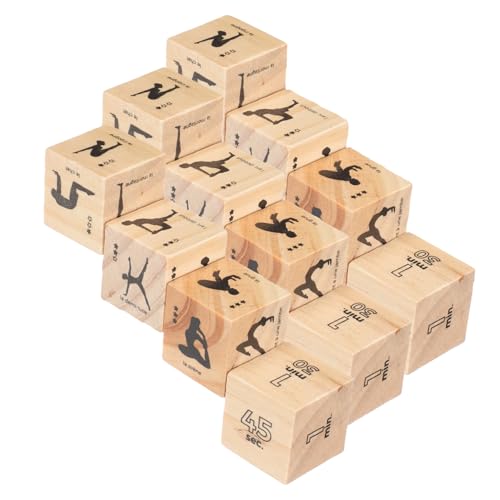 KICHOUSE 3Sätze Fitness Würfel aus Holz für Yoga und Lustiges Training Langlebig und Praktisch für Sportspiele für Familie und Freunde KICHOUSE 3Sätze Fitness Würfel aus Holz für Yoga und Lustiges Training Langlebig und Praktisch für Sportspiele für Familie und Freunde von KICHOUSE