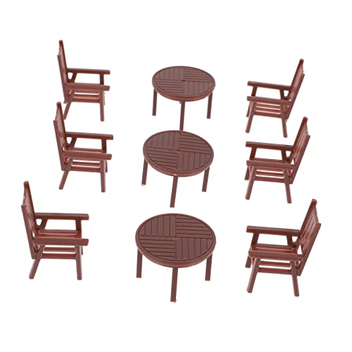 KICHOUSE 3 Sets Miniatur Spielzeug Stuhl Und Tisch Set Minture Möbel Für Puppenhaus Jungen Und Mädchen Spielzeug KICHOUSE 3 Sets Miniatur Spielzeug Stuhl Und Tisch Set Minture Möbel Für Puppenhaus Jungen Und Mädchen Spielzeug von KICHOUSE