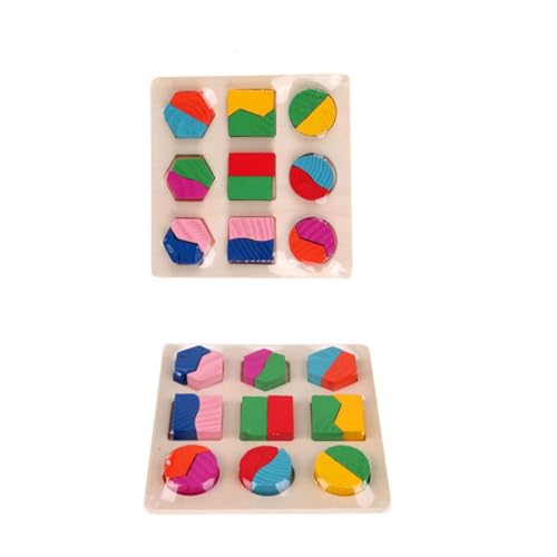 KICHOUSE 3Stücke Board Teiliges aus Pädagogisches Puzzle für Fördert Formen und Farberkennung zur Frühen Entwicklung KICHOUSE 3Stücke Board Teiliges aus Pädagogisches Puzzle für Fördert Formen und Farberkennung zur Frühen Entwicklung von KICHOUSE