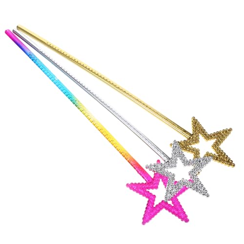 KICHOUSE 3Stücke Teiliges Star Fairy für Glitzernde Kostümrequisiten für Kinderpartys Rollenspiele und Themenfeiern und Farbenvielfalt von KICHOUSE