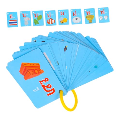 KICHOUSE 4 Boxen Bilingual Lernkarten für Thai Sprache Flashcards Interaktive Lernhilfe für Sprachentwicklung und Spaß Beim Lernen für Kindergarten und Frühe Bildung von KICHOUSE