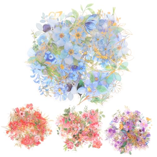 KICHOUSE 4 Sätze Aufkleberpaket Für Haustiere Zeitschriftenzubehör Blumen-Scrapbooking-Aufkleber Pflanzenaufkleber Hand Aufkleber Tagebuch-Aufkleber Album-Aufkleber Das Haustier von KICHOUSE