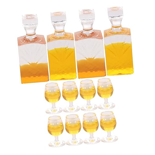 KICHOUSE 4 Sets Miniatur Harz Schnaps Flaschen Kinder Pretend Play Küche Decor Miniatur Wohnkultur von KICHOUSE
