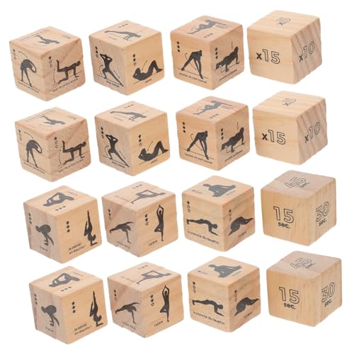 KICHOUSE Wiederverwendbare Holzwürfel Für Übung Fitnesswürfel Workout-würfel Spielwürfel Für Die Party Zu Hause KICHOUSE Wiederverwendbare Holzwürfel Für Übung Fitnesswürfel Workout-würfel Spielwürfel Für Die Party Zu Hause von KICHOUSE