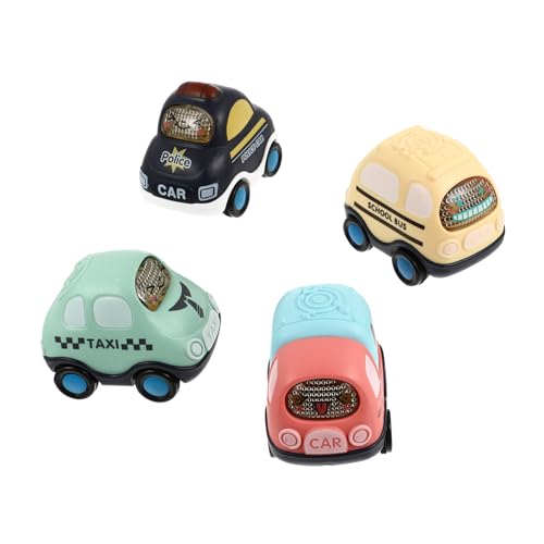 KICHOUSE 4 Stück Auto Model für kinderspielzeug kinderknallzeug Toys for für Vorschulkinder hühner mini Auto Spielzeugauto zum Zurückziehen von KICHOUSE