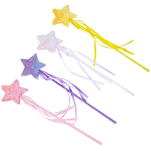 KICHOUSE 4 Stück Glitzer Feenstäbe Stern Zauberstäbe für Kostüm Zubehör für Märchenhafte Spiele Farben für Cosplay und Geburtstagsfeiern KICHOUSE 4 Stück Glitzer Feenstäbe Stern Zauberstäbe für Kostüm Zubehör für Märchenhafte Spiele Farben für Cosplay und Geburtstagsfeiern von KICHOUSE