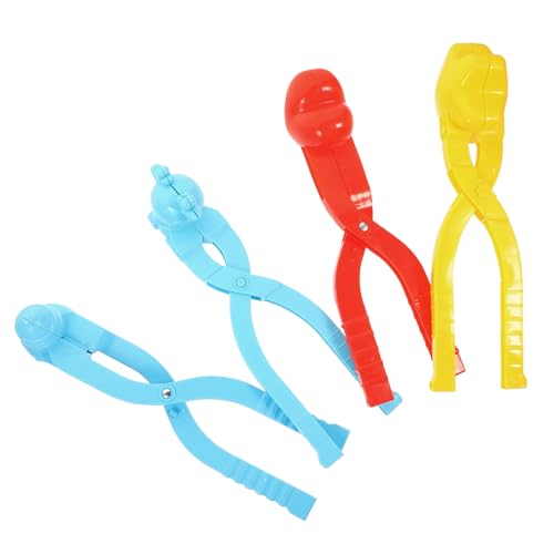KICHOUSE 4 Stück Großes Schneeballmacher Praktische Schnee Spielzeuge mit Flexiblem Griff für für Winteraktivitäten mit Kindern und Erwachsenen von KICHOUSE
