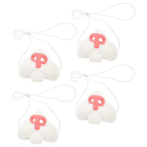 KICHOUSE 4 Stück Hasennasenstütze Cosplay Plüsch Kostüm Kaninchen Hasenversorgungen Hasen-accessoires Hase Verkleiden Bunny Dress up Zubehör-kit Hasen-outfit Vinyl von KICHOUSE