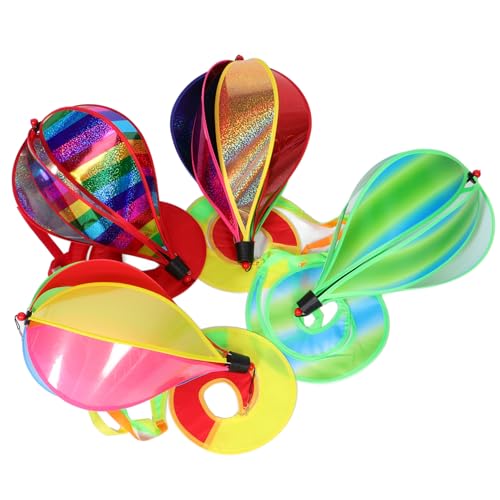 KICHOUSE 4 Stück Heißluftballon Windspiel Deko für Garten Farbige Hängedekorationen für Außenbereiche für Terrassen und Spielzeuge von KICHOUSE