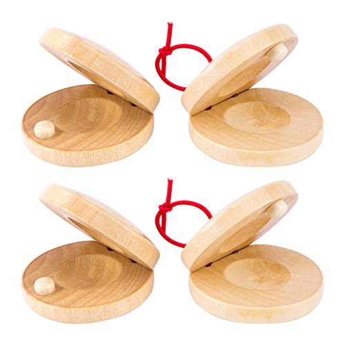 KICHOUSE 4 Stück Kastagnetten volumni kinderinstrumente Kinderschlaginstrument Schlagzeug für Kleinkinder lehrreich Musikinstrumente Vorschulspielzeug hölzern Khaki KICHOUSE 4 Stück Kastagnetten volumni kinderinstrumente Kinderschlaginstrument Schlagzeug für Kleinkinder lehrreich Musikinstrumente Vorschulspielzeug hölzern Khaki von KICHOUSE