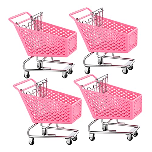 KICHOUSE 4 Stück Kleiner Einkaufswagen Zubehör Gemütlich Für Kleine Babys Dekorative Partys Kleinkinder Miniatur Mädchen Kleine Rollende Aufbewahrungsspielzeuge Für Den KICHOUSE 4 Stück Kleiner Einkaufswagen Zubehör Gemütlich Für Kleine Babys Dekorative Partys Kleinkinder Miniatur Mädchen Kleine Rollende Aufbewahrungsspielzeuge Für Den von KICHOUSE