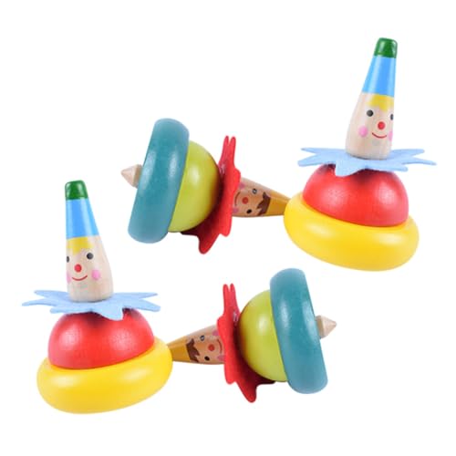 KICHOUSE 4 Stück Kreisel Bildungsspielzeug Haushaltskinderspielzeug Mädchen Gyro - für Jungen Accessoire versorgen hölzern Zufällige Farbe von KICHOUSE