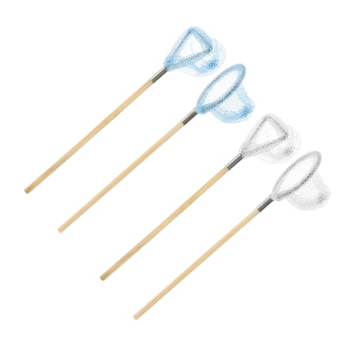 KICHOUSE 4 Stück Miniatur Fishing Net Teiliges Puppenhaus Zubehör für Kreative Dekoration Kleine Angelnetze für Mini Szenen und DIY Projekte für Kunsthandwerk und Puppenhausliebhaber von KICHOUSE