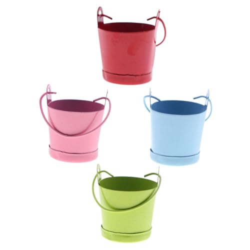 KICHOUSE 4stücke Mini Metall Eimer Für Puppenhaus Und Garten Dekoration Robuste Miniature Eimer Bunten Farben Als Kreative Aufbewahrung Für Partys Und Feste von KICHOUSE