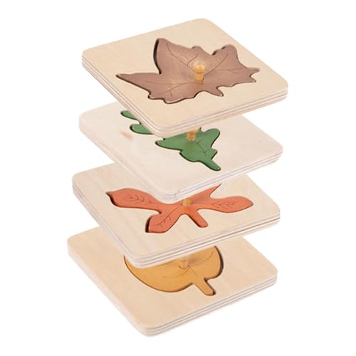 KICHOUSE 4 Stück Montessori Holzpuzzle Teiliges Blattform Lernspielzeug für Kleinkinder Kognitiver Fähigkeiten Farben und Formerkennung Pädagogisches KICHOUSE 4 Stück Montessori Holzpuzzle Teiliges Blattform Lernspielzeug für Kleinkinder Kognitiver Fähigkeiten Farben und Formerkennung Pädagogisches von KICHOUSE