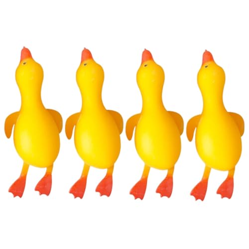 KICHOUSE 4 Stück Prise Musik für kinderspielzeug zwillengummi Funny Toys quitscherentchen dehnbares Quetschspielzeug Zappelspielzeug Partyartikel für von KICHOUSE