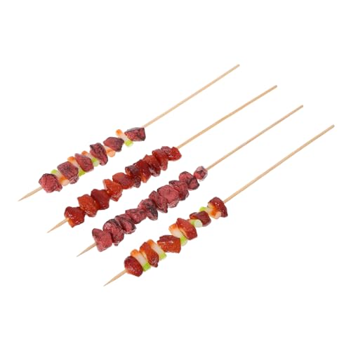 KICHOUSE 4 Stück Realistische Grillspieße, Gefälschte Fleischmodelle, Geeignet Für Die Küche, Lebensmittelset, Rollenspiel, Grillspielzeug, Hohe Simulation Von Lebensmitteln KICHOUSE 4 Stück Realistische Grillspieße, Gefälschte Fleischmodelle, Geeignet Für Die Küche, Lebensmittelset, Rollenspiel, Grillspielzeug, Hohe Simulation Von Lebensmitteln von KICHOUSE