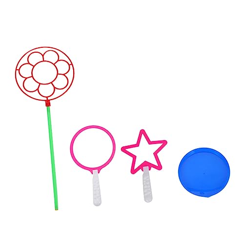KICHOUSE 4 Stück Seifenblasenstäbe Buntes Blaswerkzeug für Garten und Outdoor Spiel Erzeugt Große Schillernde Seifenblasen Verschiedenen Formen Zufällige Farbe Zufällige Farbe von KICHOUSE