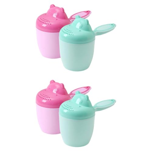 KICHOUSE 4 Stück Shampoo-Becher Für Waschen Wassergläser Badetassen Für Babylöffel Dusche Kinderspülbecher Wasserfall Spüler -dusche-versorgung Pp Wiederverwendbar von KICHOUSE