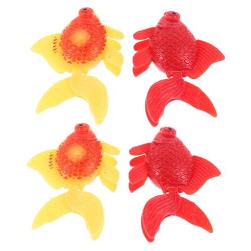 KICHOUSE 4 Stück Simulations-goldfischmodell Künstlicher Fisch Für Becken Schwimmender Gefälschter Schwimmender Fisch Künstliche Aquarienfische Künstliches Goldfischdekor Plastik von KICHOUSE