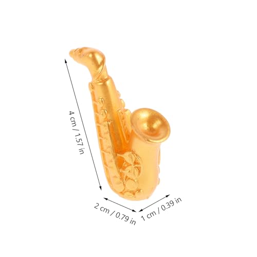 KICHOUSE 4 Stück Teiliges Mini Saxophon Puppenhaus Dekoration Realistisches für Junge Mädchen Musikinstrument Nachbildung Sammler Zubehör von KICHOUSE