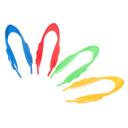 KICHOUSE 4 Stück Teiliges Montessori Kunststoff Pinzette für Fördert Feinmotorik und Kreativität für Sortier und Zählspiel Geeignet für Kindergarten und Zuhause von KICHOUSE