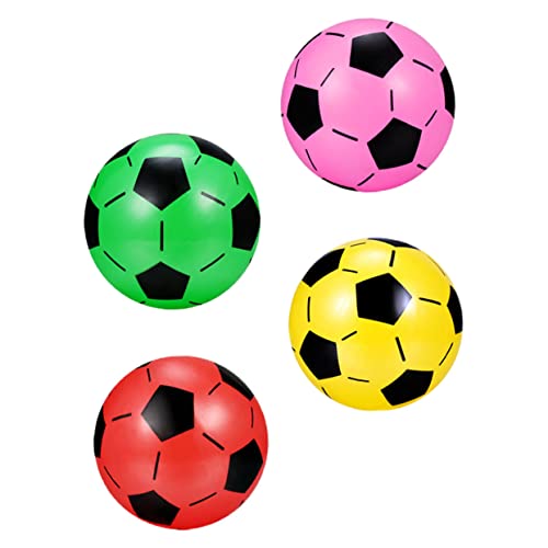 KICHOUSE 4 Stück aufblasbarer Ball groß Bälle für kleine Fußbälle Kinderschaum kunststoffball Outdoor bunter Fußball Fußballspielzeug für Plastik KICHOUSE 4 Stück aufblasbarer Ball groß Bälle für kleine Fußbälle Kinderschaum kunststoffball Outdoor bunter Fußball Fußballspielzeug für Plastik von KICHOUSE