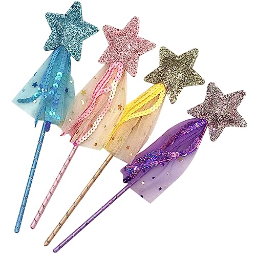 KICHOUSE 4 Stücke Katze Teaser Sticks Zauberstab Mädchen Für Party Mädchen Glitter Stick Fee Katze Necken Stick Fee Stick Garn KICHOUSE 4 Stücke Katze Teaser Sticks Zauberstab Mädchen Für Party Mädchen Glitter Stick Fee Katze Necken Stick Fee Stick Garn von KICHOUSE
