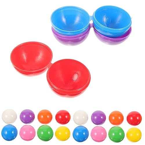 KICHOUSE 40 Stck Mini Lotteriebälle Bunte Kunststoffkugeln für Spiele Tombola DIY Projekte Leicht Auffällig und Wiederverwendbar für Partys Karneval und Überraschungen von KICHOUSE
