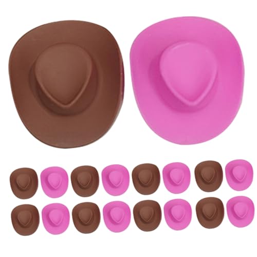 KICHOUSE 40 Stück Cowboyhutspielzeug Mini-Western-Cowboy-Hut Party Miniatur winzige Hüte Miniatur-Puppenhüte Sombrero klein Cowboyhüte aus Plastik Mini-Cowgirl-Hut Mini-Hüte von KICHOUSE