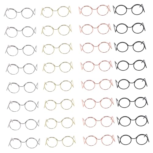 KICHOUSE 40 Stück Mini -Rahmenbrille dekorative Brillenrequisiten Miniaturrahmen ornamentale Glasdekore dekorative Puppenbrille Mini-Puppenhaus-Zubehör Stahldraht KICHOUSE 40 Stück Mini -Rahmenbrille dekorative Brillenrequisiten Miniaturrahmen ornamentale Glasdekore dekorative Puppenbrille Mini-Puppenhaus-Zubehör Stahldraht von KICHOUSE