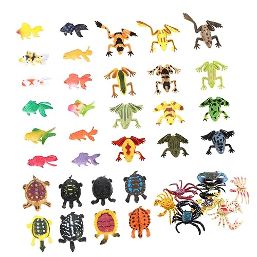KICHOUSE 40 Stück Unterwassermodell knete knetspielzeug Simulierte Meerestier-Modellbox Educational Toys Meerestiermodell Aquarium Meerestierschmuck simuliertes Tiermodell Plastik von KICHOUSE