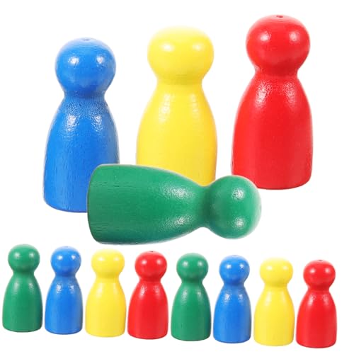 KICHOUSE Realistische Schachfiguren in Menschlicher Form 40-teiliges Holzfiguren-Set Ideal Für Brettspiele Und Reisen von KICHOUSE