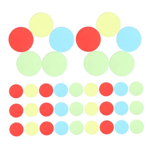 KICHOUSE 400 Stück Bingo Chips Marker Bunten Farben für Bingo Spielkarten Plastikspielchips für Einsatz im Klassenzimmer Durchscheinendem Design zur Einfachen Nummernerkennung von KICHOUSE