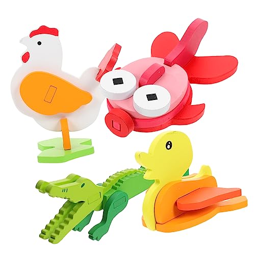 KICHOUSE 4Sätze Holz Puzzle Für Teiliges Mit Tiermotiven Fördert Kreativität Und Logisches Montessori Für Jungen KICHOUSE 4Sätze Holz Puzzle Für Teiliges Mit Tiermotiven Fördert Kreativität Und Logisches Montessori Für Jungen von KICHOUSE