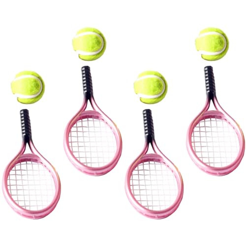 KICHOUSE 4Sätze Tennisschläger mit Modellen und Tennisbällen Miniaturspielzeuge für Kinderzimmer und Puppenhäuser für Mini Dekoration und Kreative Szenen KICHOUSE 4Sätze Tennisschläger mit Modellen und Tennisbällen Miniaturspielzeuge für Kinderzimmer und Puppenhäuser für Mini Dekoration und Kreative Szenen von KICHOUSE