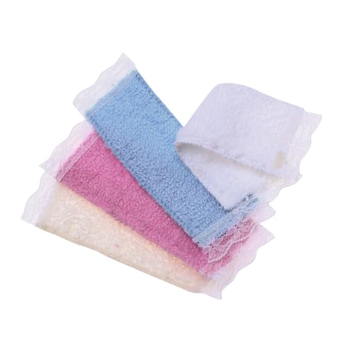 KICHOUSE 4Stücke Badetücher für Puppenhaus Dekorationen DIY Handtuchverzierungen Weiche Stoffmaterialien für Wohndekoration KICHOUSE 4Stücke Badetücher für Puppenhaus Dekorationen DIY Handtuchverzierungen Weiche Stoffmaterialien für Wohndekoration von KICHOUSE