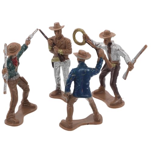 KICHOUSE 4Stücke Cowboy Figuren für Western Dekorationen Handgefertigte Modelle für Geburtstagsfeiern und Puppenhäuser Detailreiche Cowboy Deko für Sammler KICHOUSE 4Stücke Cowboy Figuren für Western Dekorationen Handgefertigte Modelle für Geburtstagsfeiern und Puppenhäuser Detailreiche Cowboy Deko für Sammler von KICHOUSE