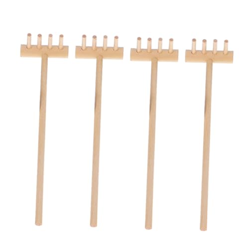 KICHOUSE 4Stücke Gartenrechen aus Holz für Sandkasten Sandspielzeug Kompakte Mini Rechen für DIY Projekte und Kleine Gartenarbeiten für Kreative Bastelarbeiten KICHOUSE 4Stücke Gartenrechen aus Holz für Sandkasten Sandspielzeug Kompakte Mini Rechen für DIY Projekte und Kleine Gartenarbeiten für Kreative Bastelarbeiten von KICHOUSE