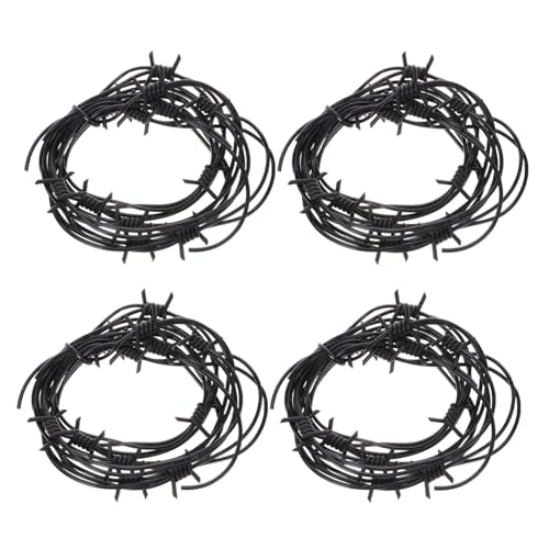KICHOUSE 4Stücke Halloween Stacheldraht Requisite Realistische Drahtkette für Western Partys Robuste Dekoration für Halloween Events Authentisches Design für Gruselige KICHOUSE 4Stücke Halloween Stacheldraht Requisite Realistische Drahtkette für Western Partys Robuste Dekoration für Halloween Events Authentisches Design für Gruselige von KICHOUSE