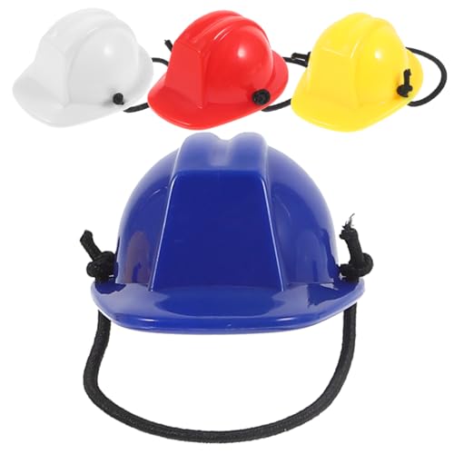 KICHOUSE 4Stücke Mini Haustier Helme Bärtiger Drachenhelm für Kleine Reptilien und Puppen Lustige Sicherheitshelme mit Riemen Kreatives Zubehör für Aktivitäten und Feiern von KICHOUSE