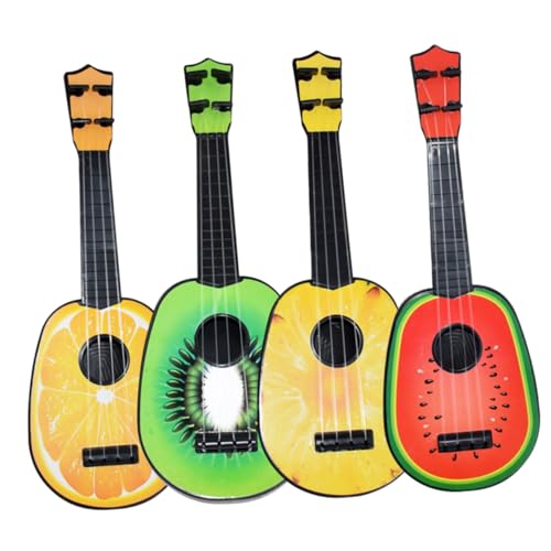 KICHOUSE 4Stücke Mini Obstform Gitarrenspielzeug Frühe Bildung Musikinstrumente für Wassermelone Ananas Premium Sicher und Kreativ von KICHOUSE