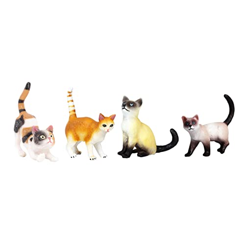 KICHOUSE 4Stücke Realistische Katzentiermodelle Kätzchen Figuren für Langlebig Waschbar Sicher für Kreative Spielwelten und Dekorationen KICHOUSE 4Stücke Realistische Katzentiermodelle Kätzchen Figuren für Langlebig Waschbar Sicher für Kreative Spielwelten und Dekorationen von KICHOUSE