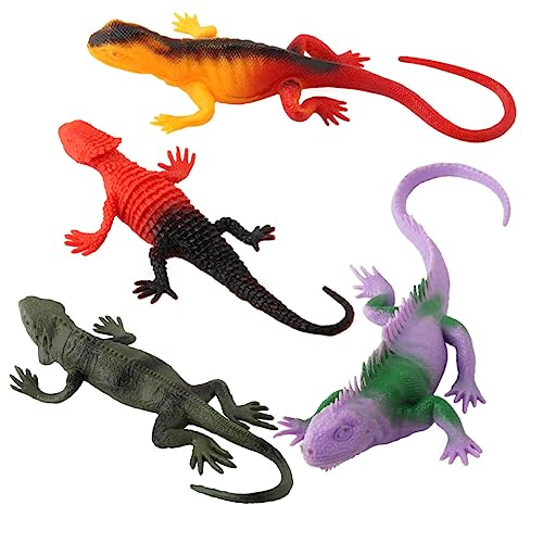 KICHOUSE 4Stücke Teiliges Anole Tiermodell Realistische Reptilien Spielzeuge Für Lernspielzeug Zur Simulation Von Wildtieren Umweltfreundliches Kunststoffmaterial von KICHOUSE