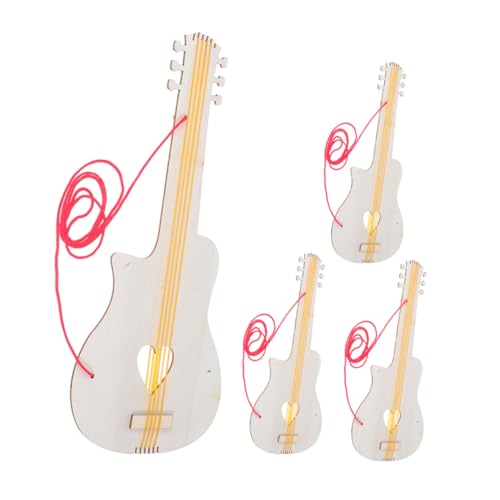 KICHOUSE 4Stücke Teiliges Holz Gitarre für DIY und Bastelprojekt für Musikalische Erziehung Kreative Aktivitäten und Spaß Kindergarten und Zuhause KICHOUSE 4Stücke Teiliges Holz Gitarre für DIY und Bastelprojekt für Musikalische Erziehung Kreative Aktivitäten und Spaß Kindergarten und Zuhause von KICHOUSE