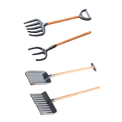 KICHOUSE 4Stücke Teiliges Mini Gartenwerkzeug Set für Puppenhaus Zubehör mit Harke und Rechen aus Robustem Material für Kreative Spielstunden im Sandkasten und Garten KICHOUSE 4Stücke Teiliges Mini Gartenwerkzeug Set für Puppenhaus Zubehör mit Harke und Rechen aus Robustem Material für Kreative Spielstunden im Sandkasten und Garten von KICHOUSE