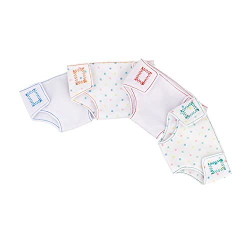 KICHOUSE Puppenwindeln 4 Stücke für 18 Zoll Puppen Wiederverwendbare Babypuppenunterwäsche Verstellbare Windeln für Rollenspiele Puppenzubehör für Kinder von KICHOUSE