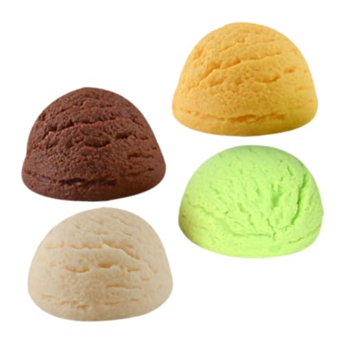 KICHOUSE 4Stücke Teiliges Realistische Eiskugeln Modelle Simulierte Gefälschte Eiscreme Requisiten Für Dekoration Und Imitation Desserts Für Kreative Präsentationen von KICHOUSE